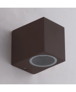 APPLIQUE "QUBO" ALLUMINIO CORTEN, 9,3X8X6,7 CM